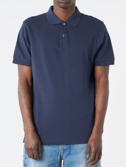 Sunspel - Pique Polo Shirt in Navy