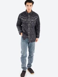 TAION - Japan Special Western Down Shirt in Black and Off White