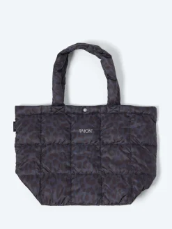 Taion - Lunch Down Tote (M) in Navy Leopard