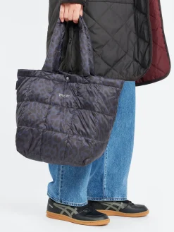 Taion - Lunch Down Tote (M) in Navy Leopard