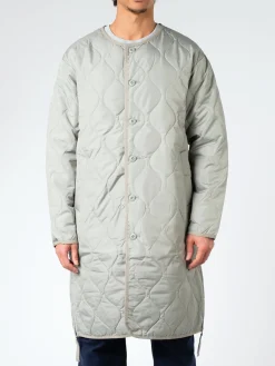 TAION - Military Crew Neck Down Coat in Sage Green