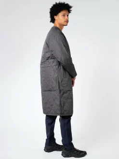 TAION - Military Crew Neck Down Coat in Charcoal