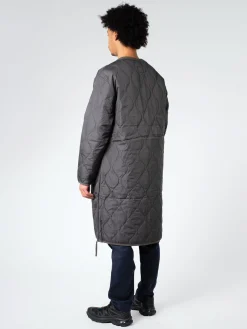 TAION - Military Crew Neck Down Coat in Charcoal
