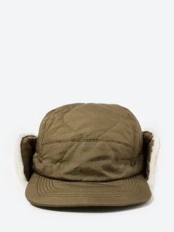 TAION - Military Down Cap in Dark Olive and Cream