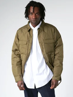 Taion - Military Down Shirt in Dark Olive