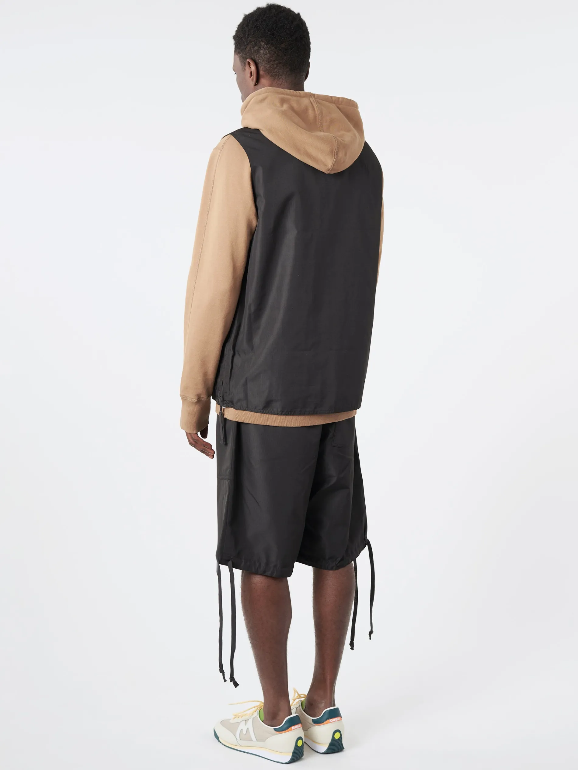 Taion - Military Reversible V-Neck Vest in Black