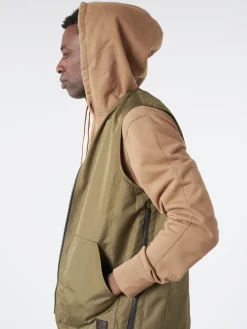 Taion - Military Reversible V-Neck Vest in Black