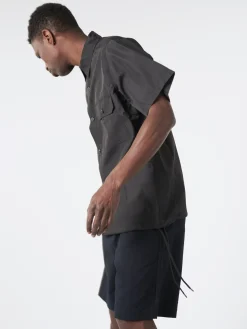 TAION - Miltary S/S Shirt in Black