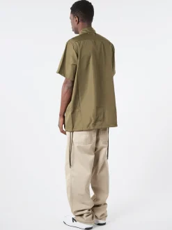 TAION - Miltary S/S Shirt in Dark Olive