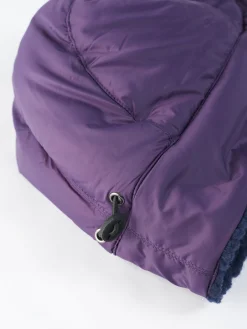 TAION - Mountain Reversible Down X Boa Warm Cap in Purple and Navy