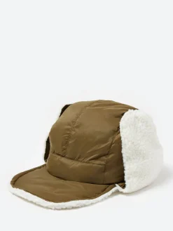 TAION - Mountain Reversible Down X Boa Warm Cap in Olive and Ivory