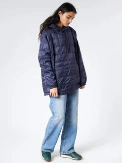 TAION - Oversized Down Hoodie in Navy