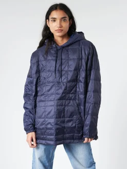 TAION - Oversized Down Hoodie in Navy