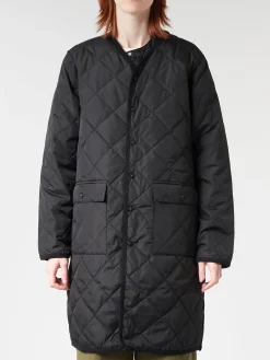 Taion - Piping V-Neck Long Cardigan in Black