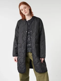 Taion - Piping V-Neck Long Cardigan in Black