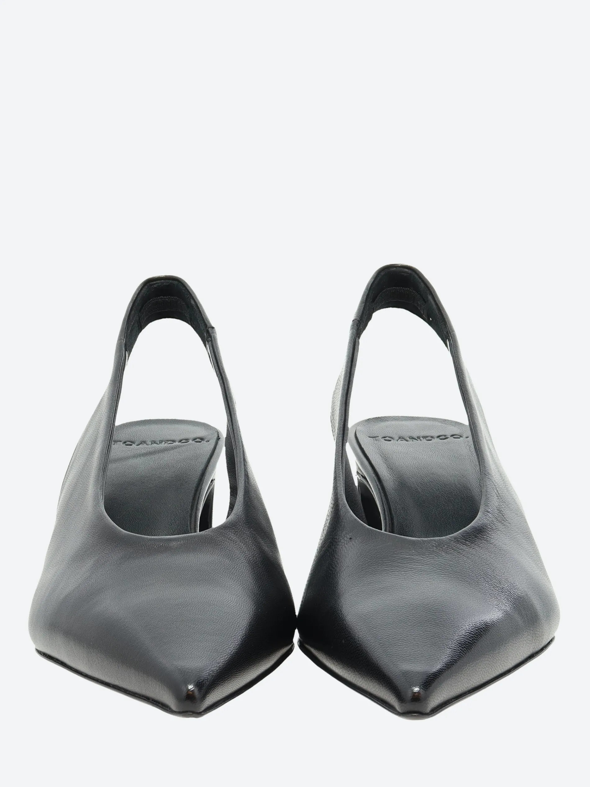 TO&CO. - Aero Slingback Pump in Nero Nappa