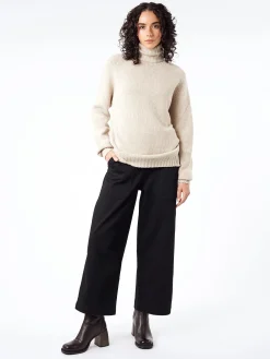TOAST - Annie Side Button Trousers in Black