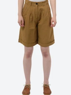 Toast - Cotton Linen Twill Short in Walnut