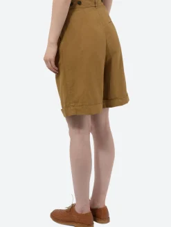 Toast - Cotton Linen Twill Short in Walnut