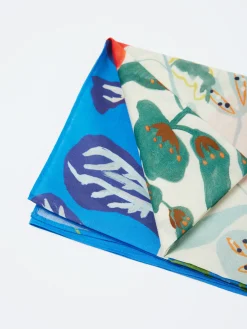 TOAST - Foliage Print Bandana in Putty and Cornflower