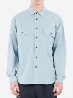 TOAST - Garment Dyed Oxford Workwear Shirt in Mist Blue