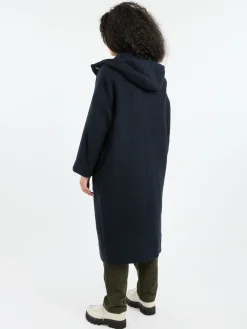 TOAST - Hooded Coat in Dark Navy