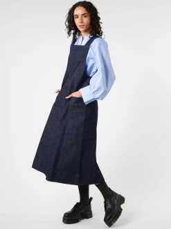 TOAST - Indigo Denim Pinafore Dress