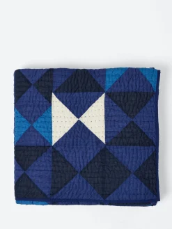 TOAST - Kite Patchwork Quilt in Blue Multi