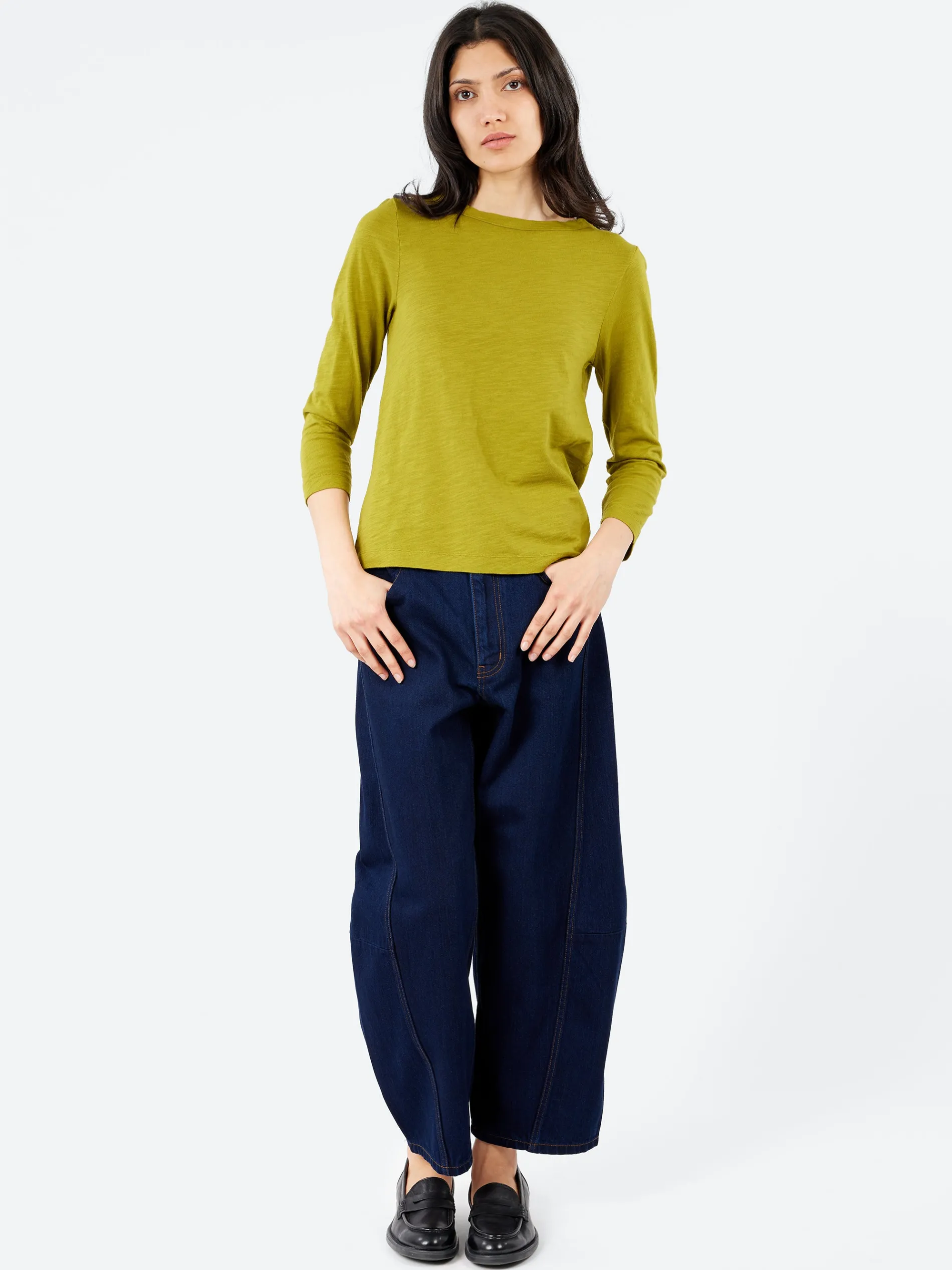 TOAST - Lia Boat Neck Tee in Pea Shoot