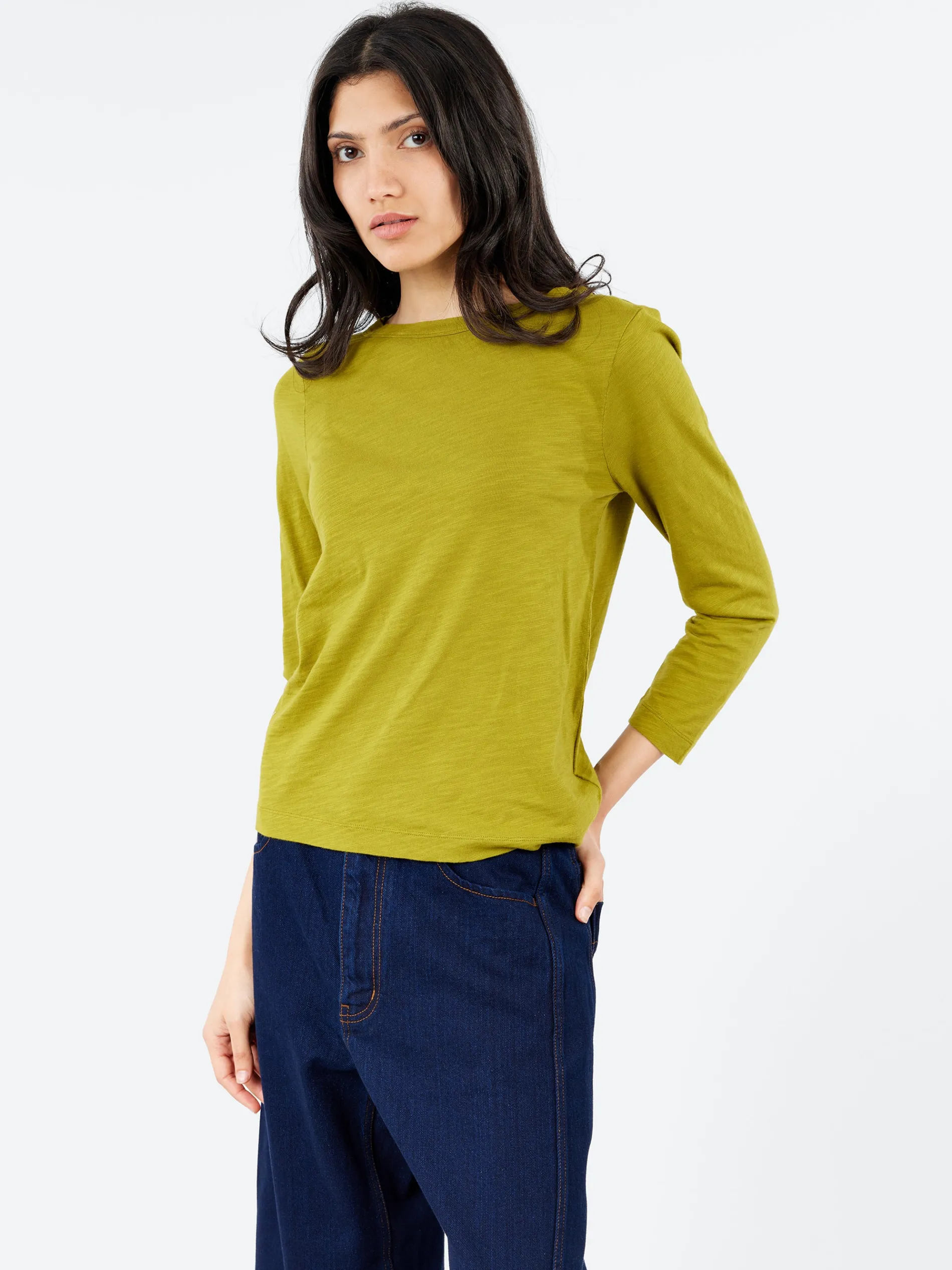 TOAST - Lia Boat Neck Tee in Pea Shoot