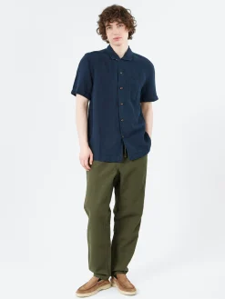 TOAST - Linen Short Sleeve Shirt in Slate