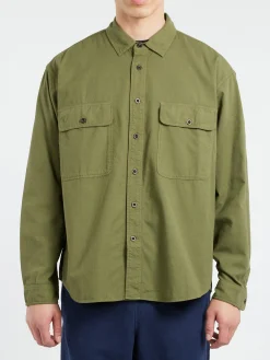 TOAST - Oxford Workwear Shirt in Washed Olive
