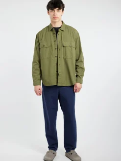 TOAST - Oxford Workwear Shirt in Washed Olive