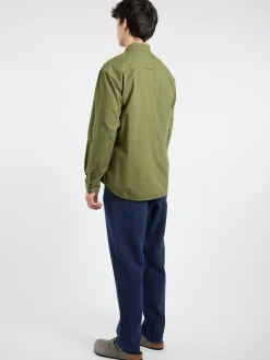 TOAST - Oxford Workwear Shirt in Washed Olive