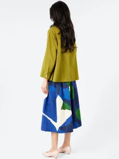 TOAST - Raised Stripe Shirt in Pea Shoot