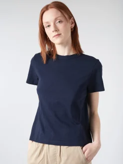 TOAST - Sadie Cotton Boy Tee in Dark Indigo