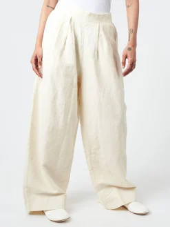 TOAST - Wide Leg Trousers in Parchment