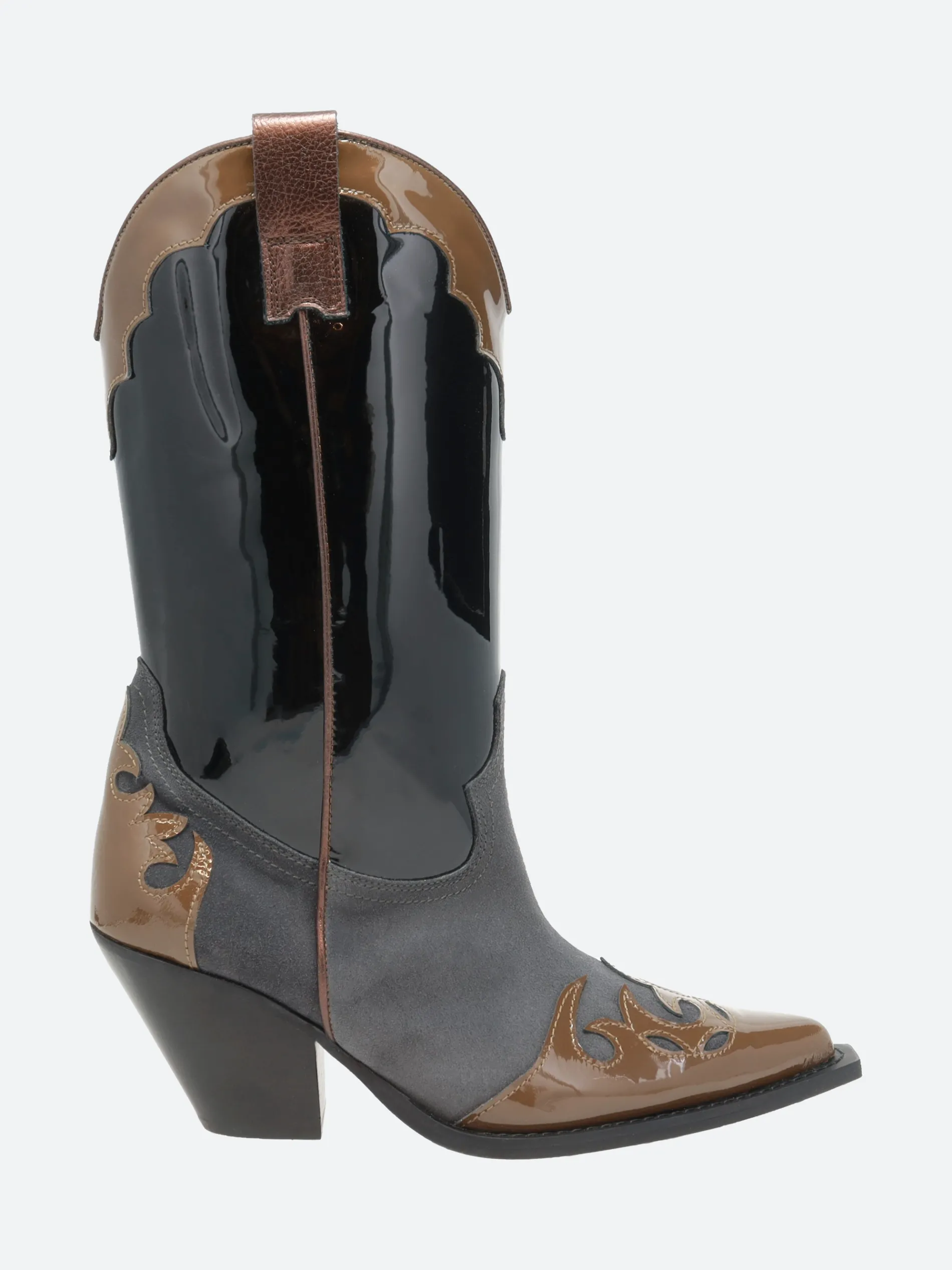 TORAL - 12357 in Brn Pat and Gry Sue and Black