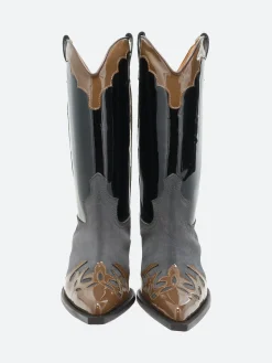 TORAL - 12357 in Brn Pat and Gry Sue and Black