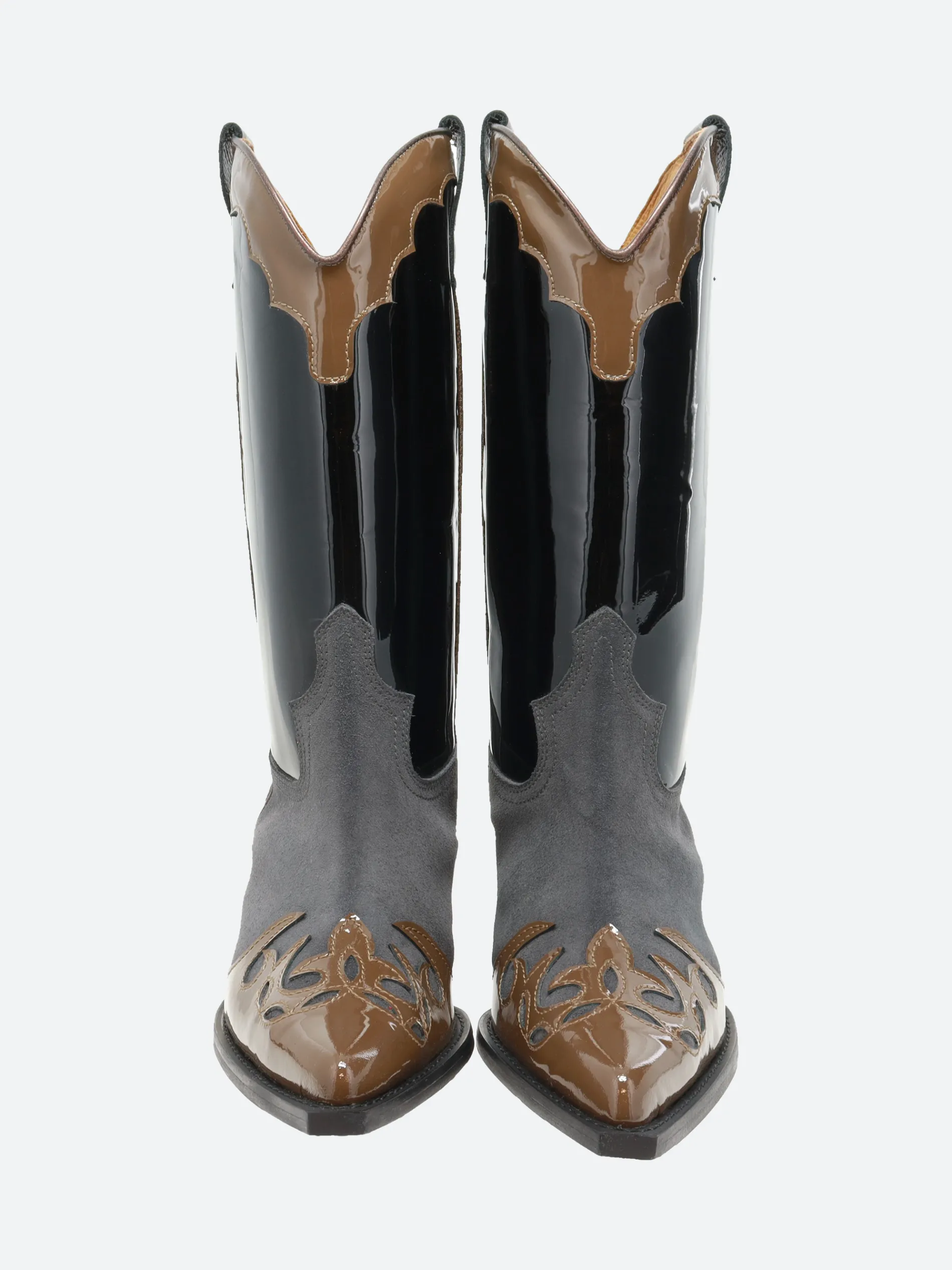 TORAL - 12357 in Brn Pat and Gry Sue and Black