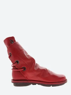 Trippen - Closed Awning in Red Sat and Brown Sole