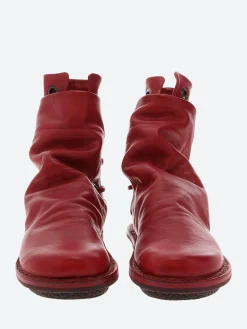 Trippen - Closed Awning in Red Sat and Brown Sole