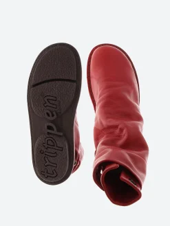 Trippen - Closed Awning in Red Sat and Brown Sole