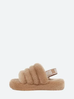 Ugg - Kid's Fluff Yeah Slide in Chestnut