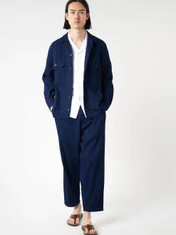Universal Works - Hi Water Trouser in Indigo Herringbone Denim