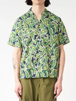 Universal Works - Minari Shirt in Navy Artist Flower Lincot