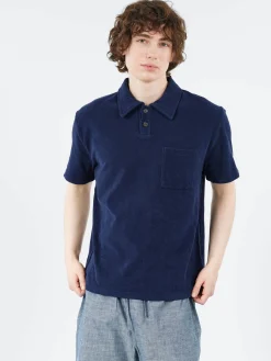 Universal Works - Newlyn Polo in Bright Navy