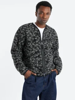 Universal Works - Zip Liner Jacket in Black and Charcoal