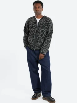 Universal Works - Zip Liner Jacket in Black and Charcoal