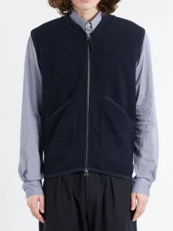 Universal Works - Zip Waistcoat in Navy